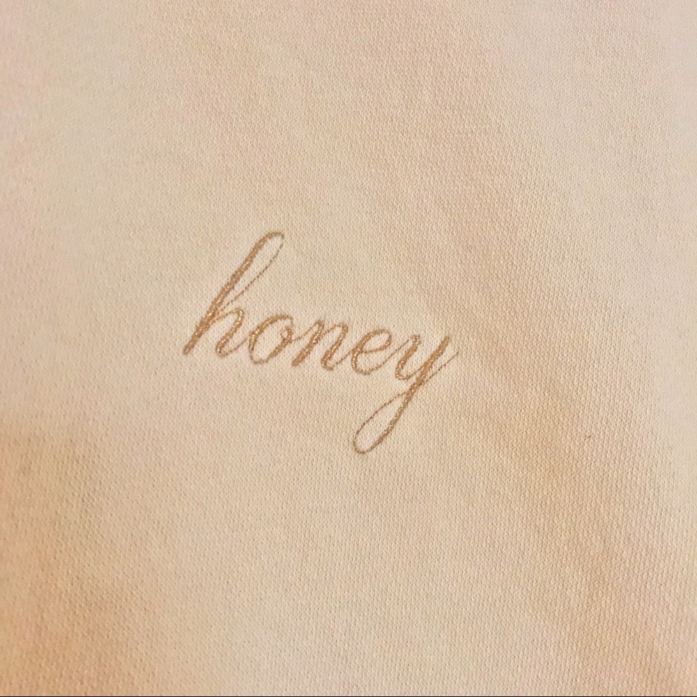 honey cropped crewneck sweatshirt